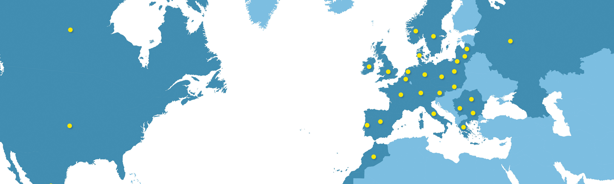 A map showing the global locations of Smurfit Kappa.